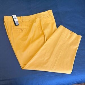 Talbots Signature Yellow Cropped Dress Capris 14P